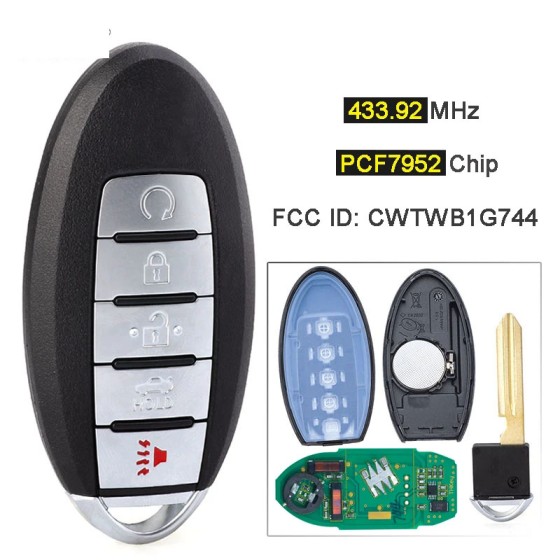 Nissan Armada / 5-Button Smart Key / CWTWB1G744 (AFTERMARKET)